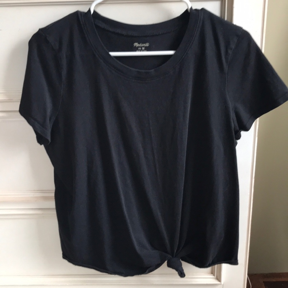 madewell tie front tee